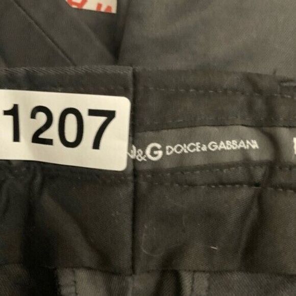 Dolce&Gabbana 104883 Smart Trouser Pants Men Size IT46/US32" Black Cotton/Pol. - Picture 2 of 9